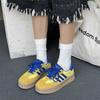 Thick Baseplate Shoes Women's 2026 Spring and Autumn New Leather Forrest Gump Shoes Versatile Breathable Casual Moral Training Shoes