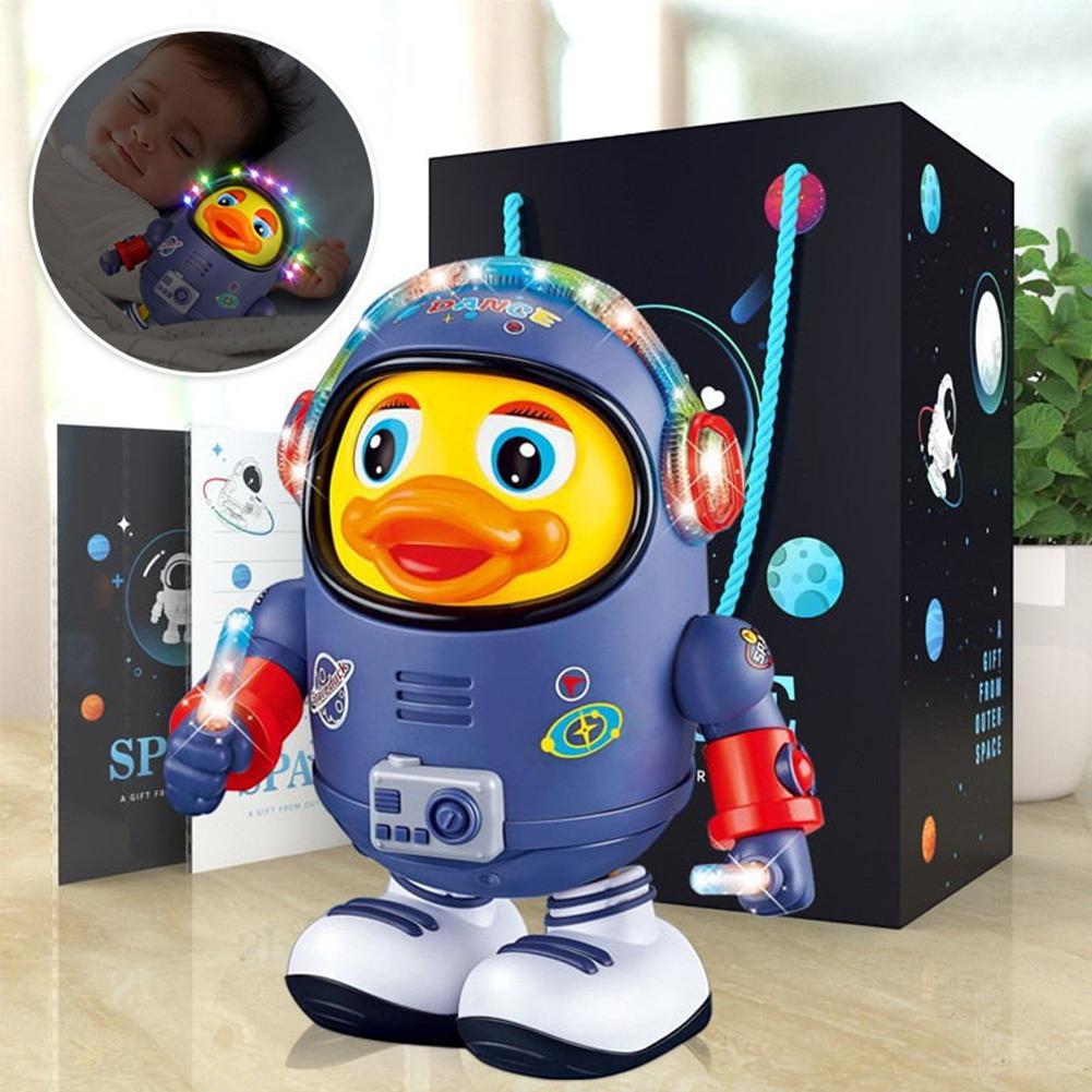 Dancing Space Ducks Toy With Music Lights ,1-3 Year Olds Educational Interactive Waddling Ducks Space-Themed Design For Kids
