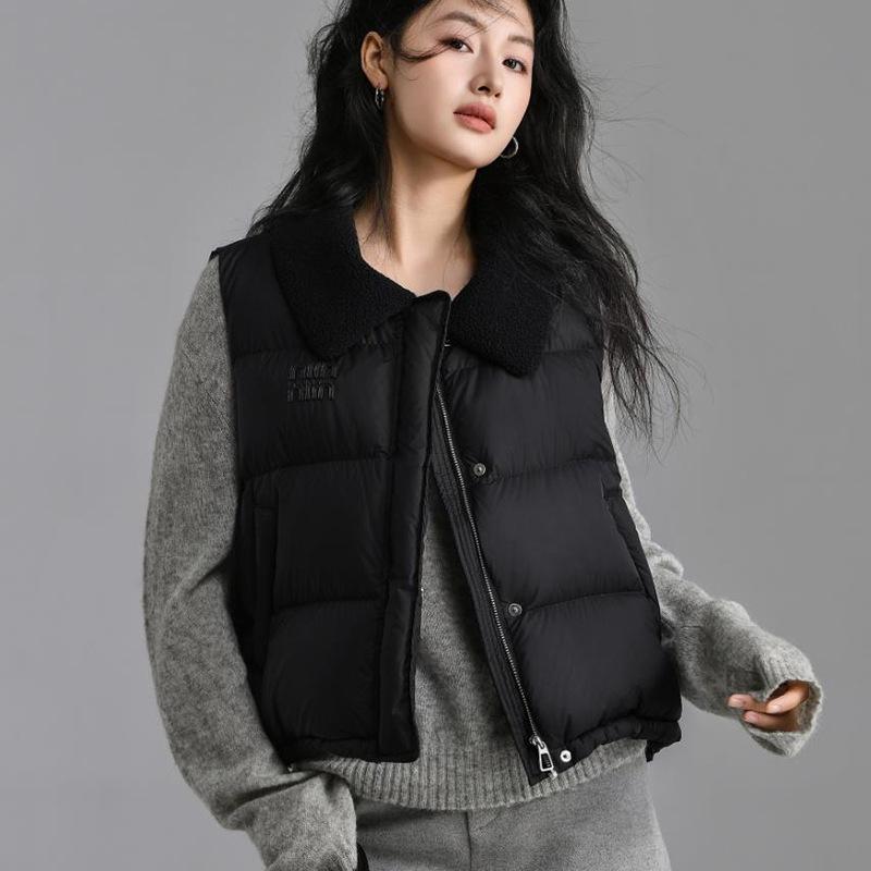 Short Vest Women's Lapel Coat Autumn and Winter New Down Cotton Vest Women Wear Korean Joker Vest Tide.