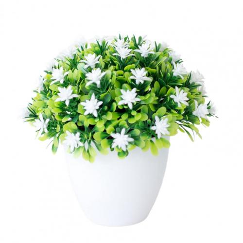 1pc Artificial Plants Bonsai Small Tree Pot Plants Fake Flowers Potted For Home Decoration Garden Decor Garden Mini Bonsai Plant