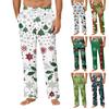 Men's Christmas Print Pocket Comfortable Casual Pants Home Sleep Pants