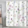 Shower Curtain Flower And Plant Leaf Polyester 3D Digital Printing Shower Curtain Waterproof And MildewProof Shower Bathroom Partition Curtain