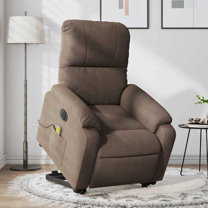 VidaXL Fauteuil inclinable de massage électrique marron 3204949