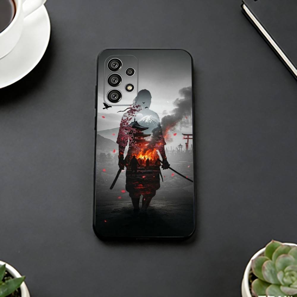 Game G-Ghost Of Y-Yotei Phone Case For Samsung S25,S24,S21,S22,S23,S30,Ultra,S20,Plus,Fe,Soft Silicone Black Cover