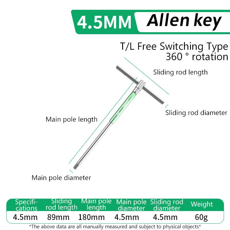 

T/L 2/2.5/3/4/5/6/8/10 мм Отвертка Torx T-образная Шестигранный ключ Аллена Хромированный Т-образный ручной инструмент Удлиненный торцевой ключ