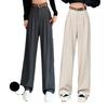 Black Suit Pants Women's Spring and Autumn High Waist Drape and Thin High-end Straight Informal Wide-leg Trousers