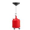 68L Waste Oil Drain Tank, Industrial Fluid Drain Tank with Adjustable Funnel Height, Portable Oil Drainer with Wheels, Fluid Fuel Transfer Drainage