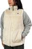 Logo Spark Women's Lined Shaggy Boa Vest, Sizes M, L, and LL (JP, Alphabet, M, Light Beige)
