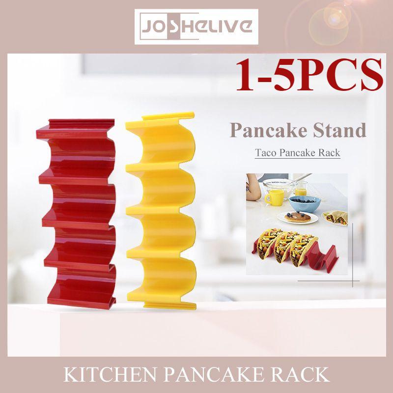 

1~5 ШТ. Тримачі для тако у формі хвилі. Стійка для підносів для мексиканської їжі. Підставка для піци, хот-дога, тортильї, млинців. Багатофункціональна кухня. Orange 1PCS