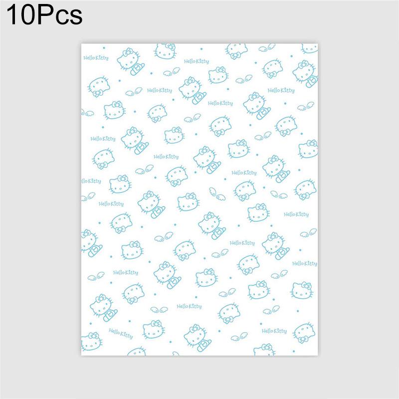 10pcs Wrapping Sheets Crafts Gifts Gift Wrap Paper Cartoon Patterned for DIY HelloKitty