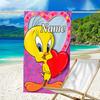 1pc Tweety1 Beach Towel with Custom Name, Beach/Swimming/Bath/Picnic/Camping Towel, Suitable for Seaside Beaches