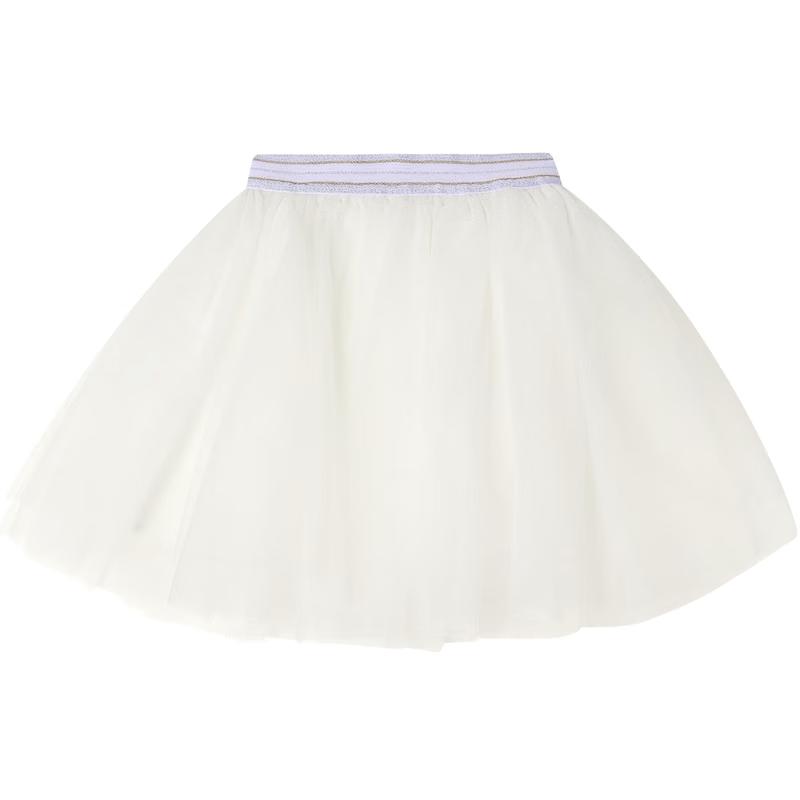 Desa Girls 2026 Summer Sweet Pearlescent Mesh Skirt 165 грязно-белый