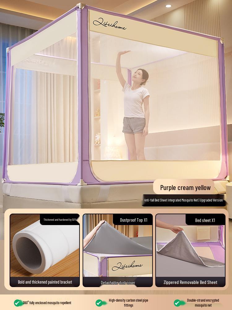 Free Shipping 2026 Anti-Fall Mosquito Net: Full-Cover Bed Rail Tent for Babies and Children