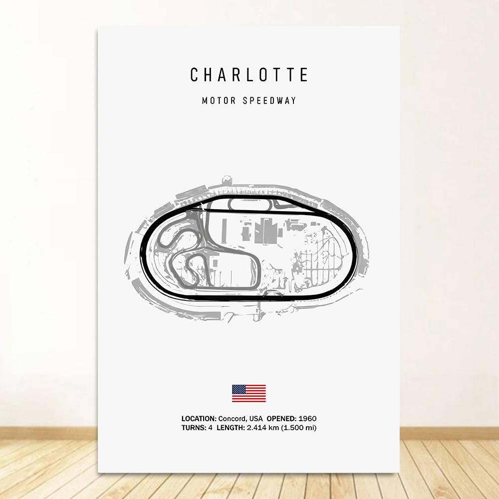 Classic Black And White Vintage Wall Art Formula 1 Imola Monaco Monza Circuit HD Oil On Canvas Posters And Home Decor Gifts