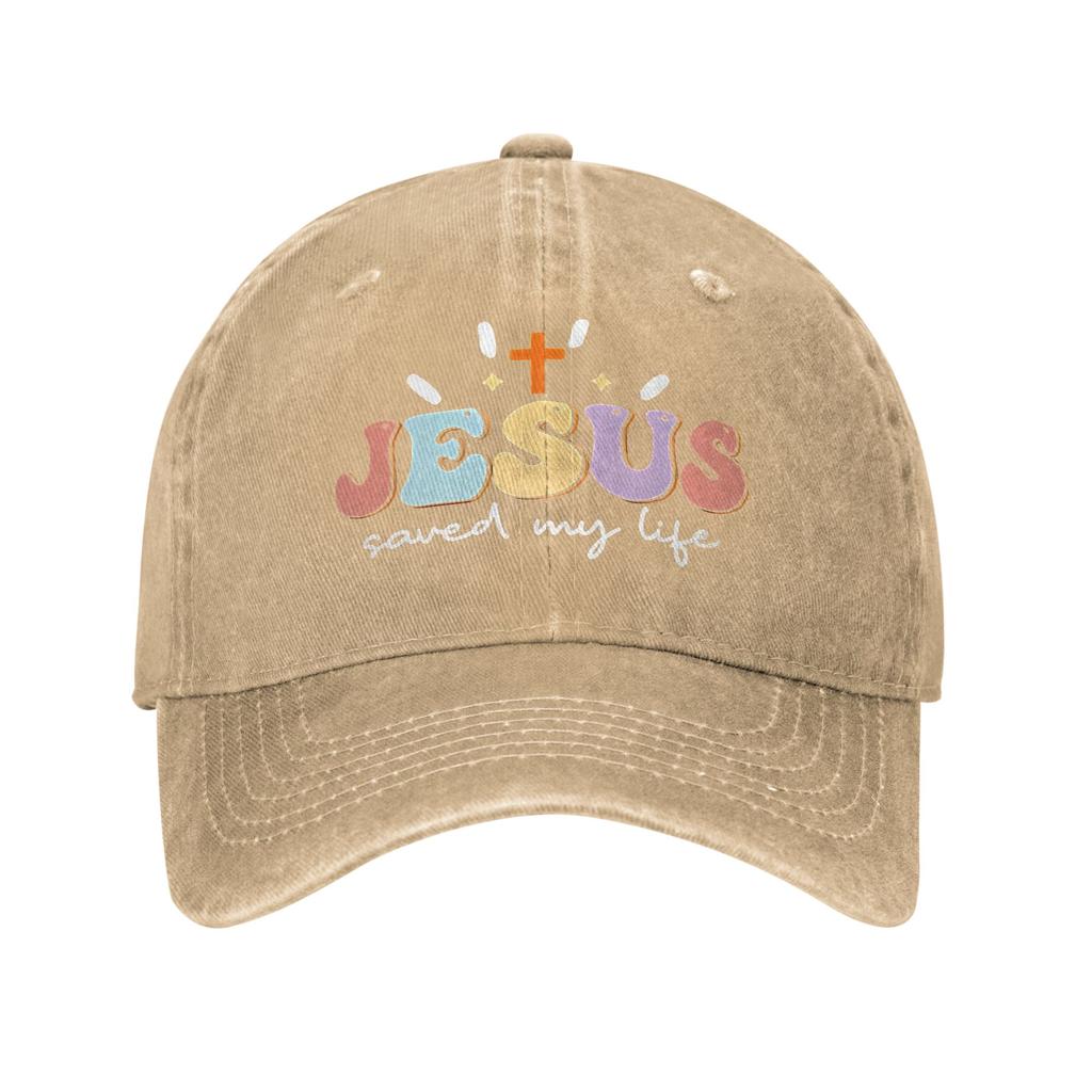 JESUS My Save Retro Baseball Hat Cotton Sun Protaction Caps Unisex Casual Golf Hats