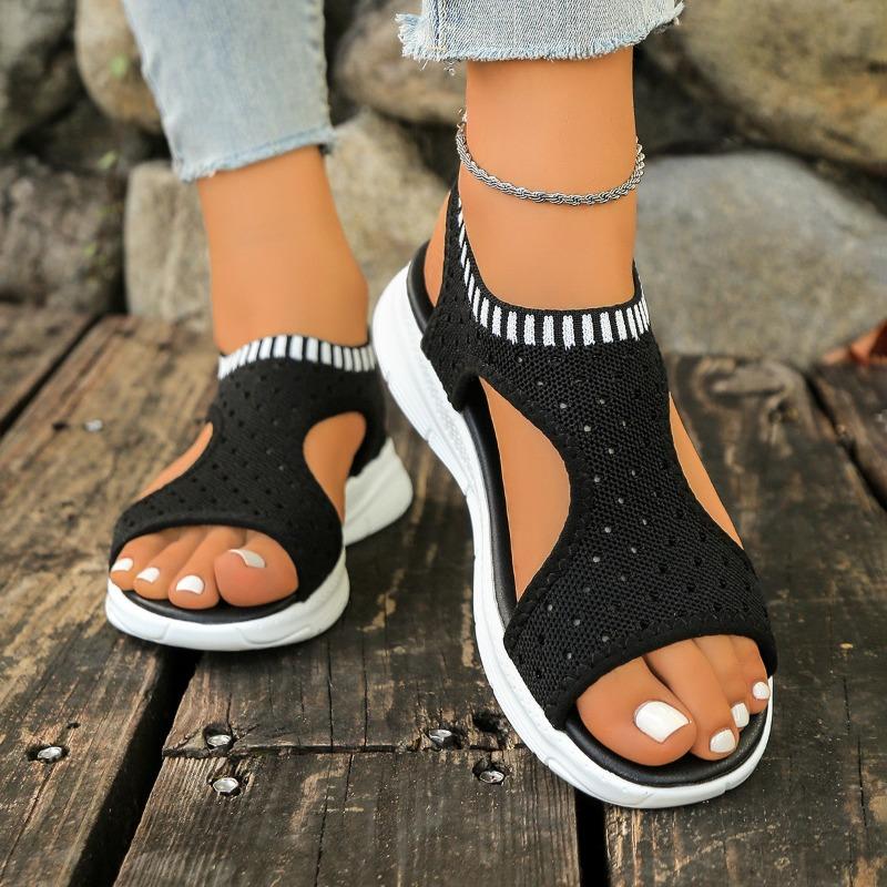 New Style Pointed-toe Women's Large-size Sports Sandals with Thick Soles and Casual Shoes