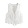 Kaslead New Arrival Women's Fashion Style Stylish Simple and Versatile Pinstripe Vest Vest 2010887