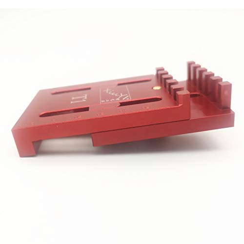 CarAngels Aluminum Woodworking Gauge, Thickness Measuring Tool, Tenon Joint Measuring Ruler, Concave/Convex Gauge, for Trimmer Bits, Table Saw Bits, a