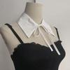 Ladies Detachable Lapel Fake Collar Neck Shirt Doll Collar False Blouse Neckwear Lace Up Shawl Cosplay Party Costume Accessories