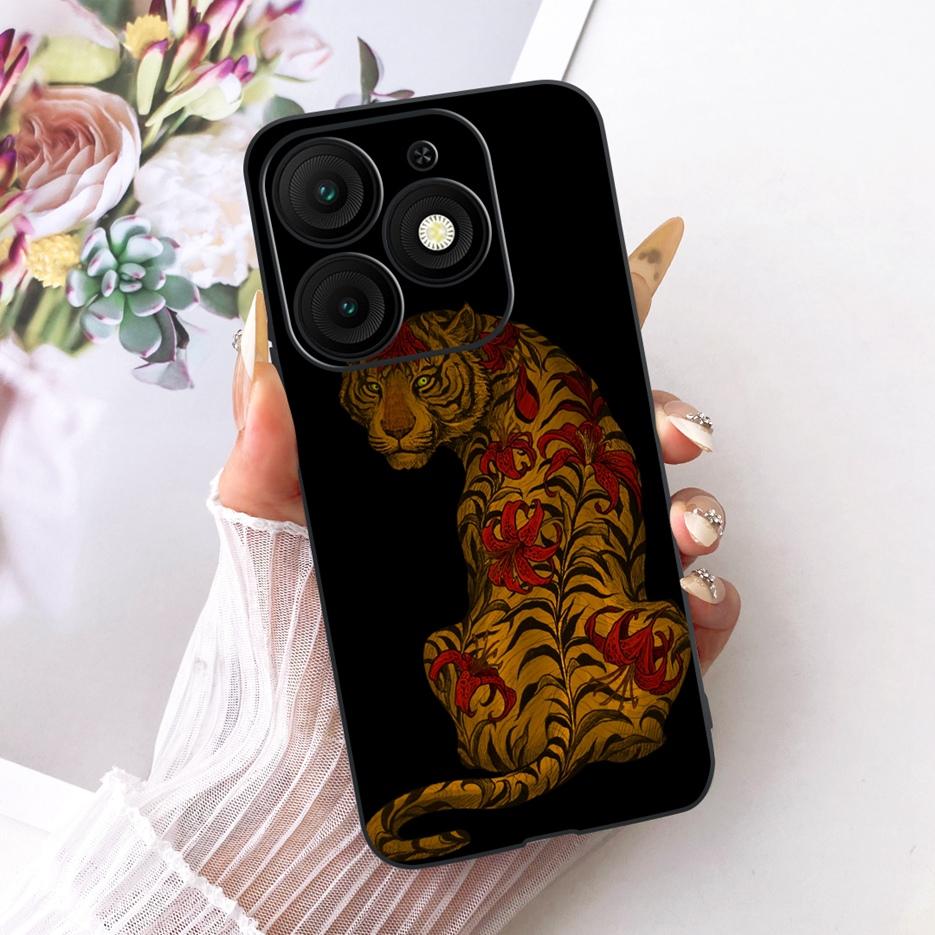 For Itel A50 A50C 4G Case Cool Lion Luxury Painted Cover Soft TPU Phone Case For Itel A50C A 50 C ItelA50 ItelA50C Fundas Bumper