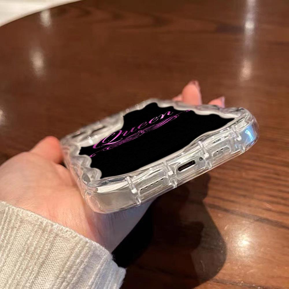 LZ29 Queen King Crown Couple Clear Soft Wave Phone Cases for iPhone 15 13 Pro Max 12 Mini 14 8 Plus XS Max XR 6 Protection Back Cover