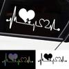 16x7cm Heartbeat Love EKG Car Sticker Auto Body Bumper Windows Motorcycle Laptop Walls Vinyl Film Decal Car Tuning Accessories