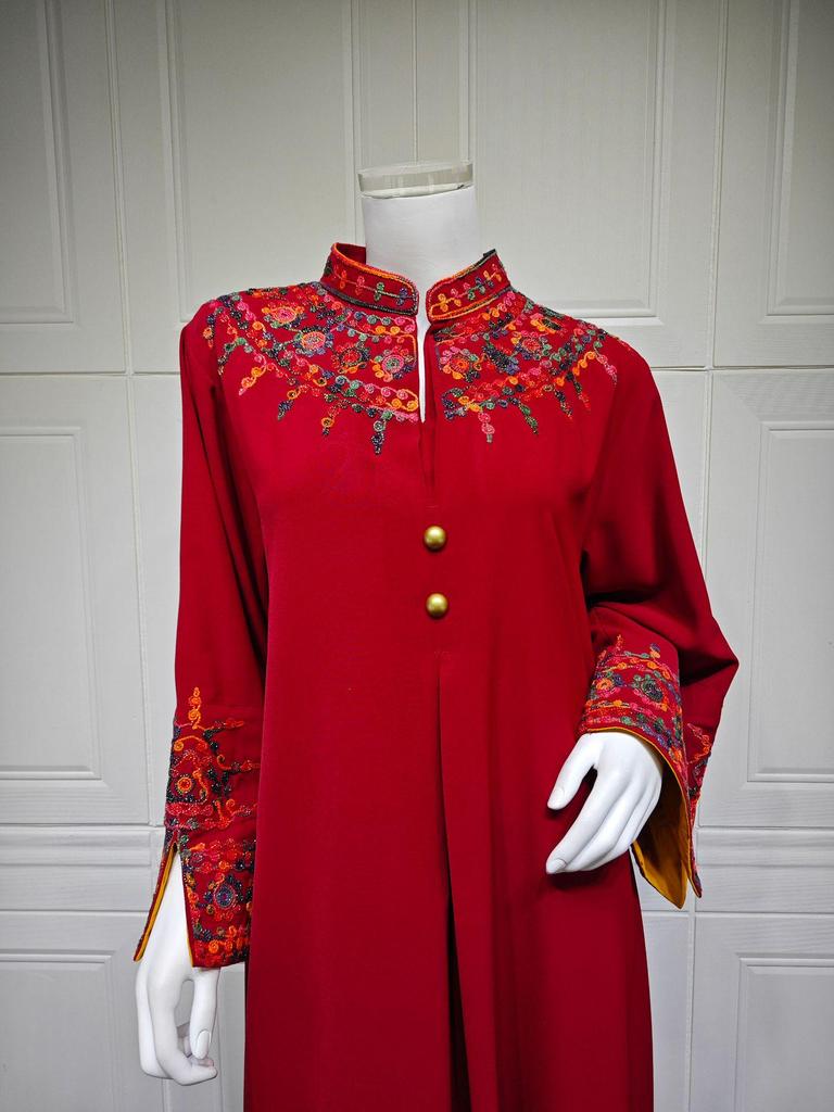 AB467 Besticktes muslimisches Damenkleid – Frühling/Sommer-Mode, Neues Dubai Jalabiya-Kleid
