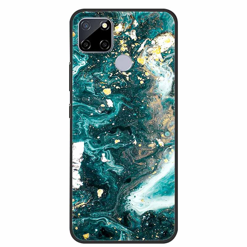 Für Realme C25 Hülle Marmor Silikon TPU Weiche Abdeckung Handyhülle Für OPPO Realme C25S C25 S Funda Stoßfest Coque RMX3191 Capa