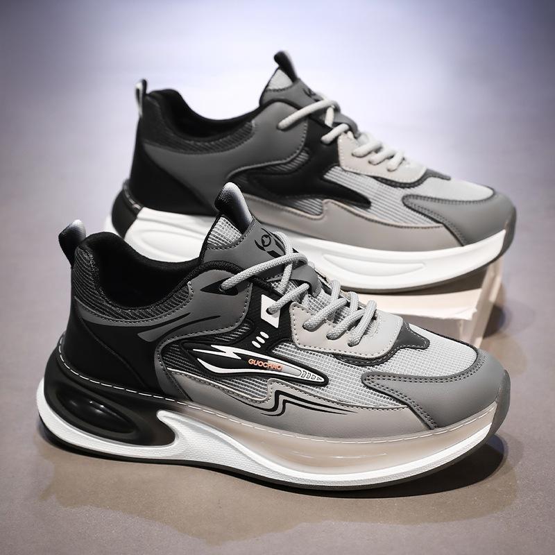 

Мужские летние новые сетчатые спортивные повседневные туфли Корейская версия популярных модных кроссовок на платформе для папы, трендовая удобная мужская обувь 44