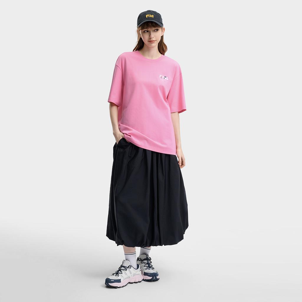 Fila Original Simple Fashion Classic Retro Comfortable Loose Tulip Skirt Casual Long Skirt Women Skirts Black F11W629301FBK