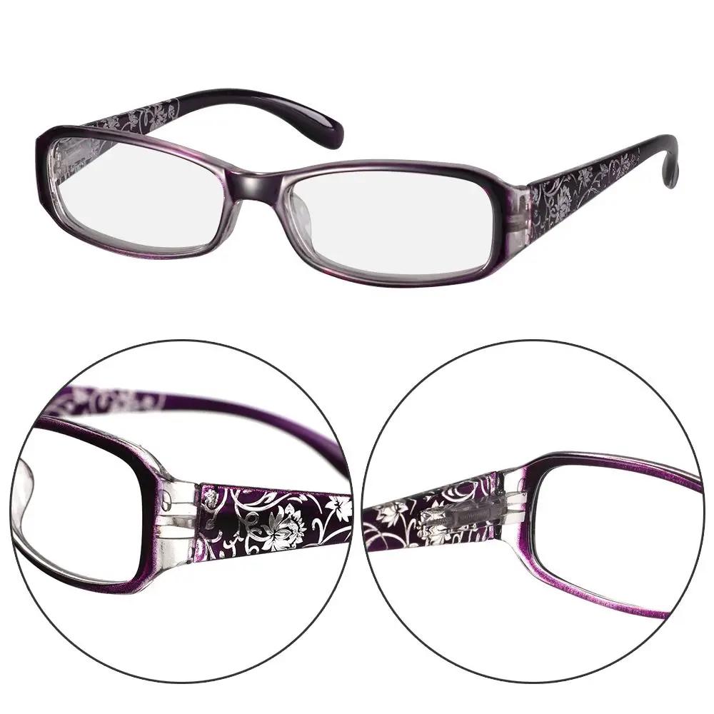 Magnifying Ultra Light Resin Eye wear Print Flower Reading Glasses Vision Care Eyeglasses +1.00~+4.0 Diopter