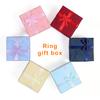 Schmuckschatulle Displayverpackung Ringetui Schleife Schaufensterhalter Ohrring Armband Halskette Organizer Quadratisch 4x4cm