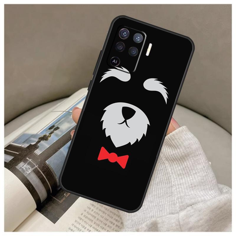 Schnauzer Puppy Dog Case For Oppo A80 A60 A40 A5 Pro A15 A16 A17 A57 A77 A94 A74 A54 A76 A96 A18 A38 A58 A78 A98