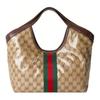 GUCCI Coated Canvas One Shoulder Handbag Small Women's Khaki & Dark Brown 860845-FAF1L-9653