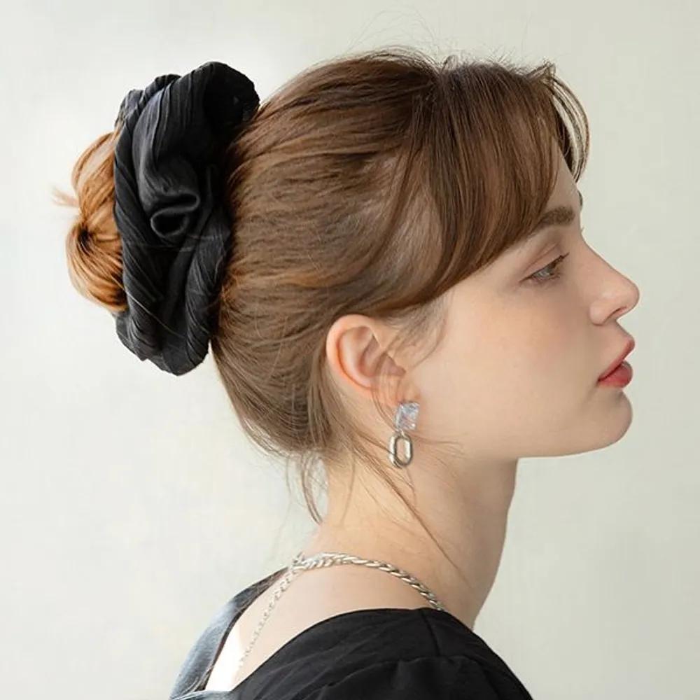 Big pleated scrunchie JP-22-069S beige