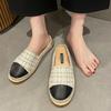 Baotou Halbschuhe Damen Fischer Schuhe Sommer tragen neu flachsohlig vielseitig Ein-Pedal Lazy Halbstütze Einzel Schuhe