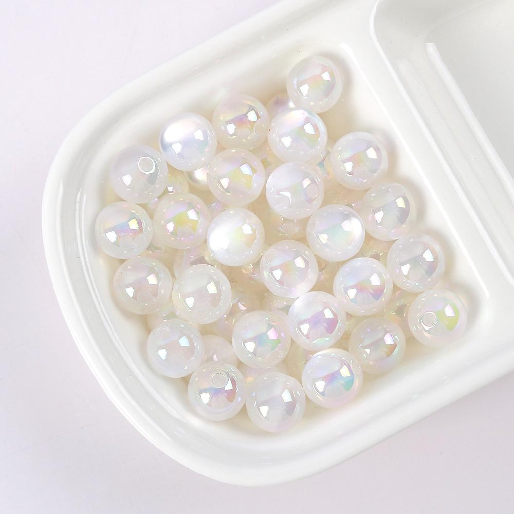 10pcs Acrylic Beads 12mm Round Bead String for DIY Jewelry Making, Mobile Phone Straps, Beaded Pens, Keychain Accessories