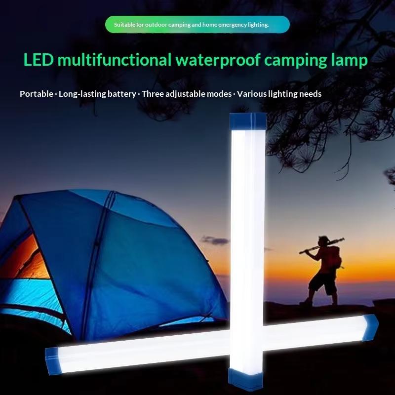 LED Rechargeable Tube Camping Light Magnetic Suspension Portable Light Bulb for Emergency,Night Market,Outdoor Lighting
