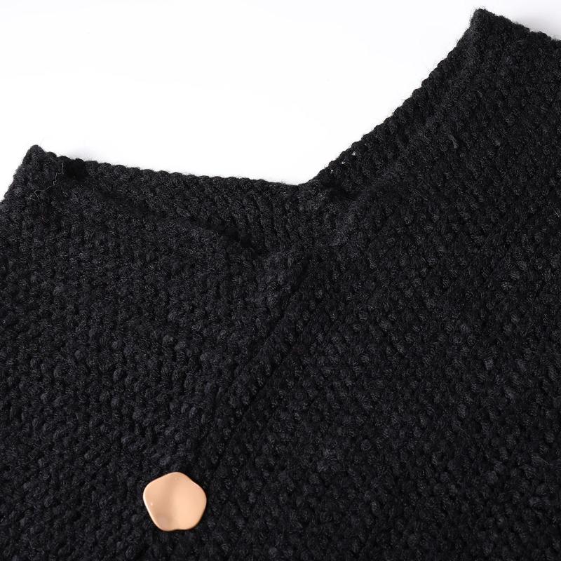 Women's Tassel Shawl Fake Buttons Solid Color Suitable Fashionable Wear Mothers Friends
