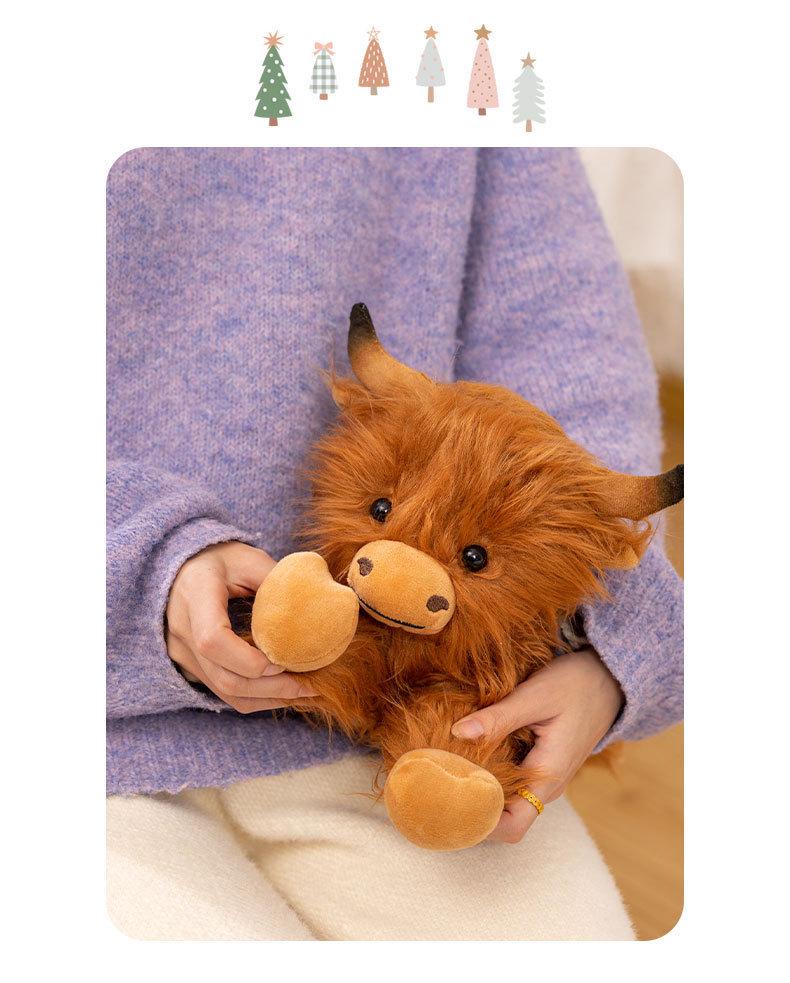 Highland Cow Plush Toy - Long-haired Scottish Cattle Simulation Doll