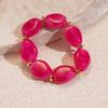 Oval Irregular Wide Bracelet Bohemian Retro Hand Ring Simple Acrylic Bangle  Girls