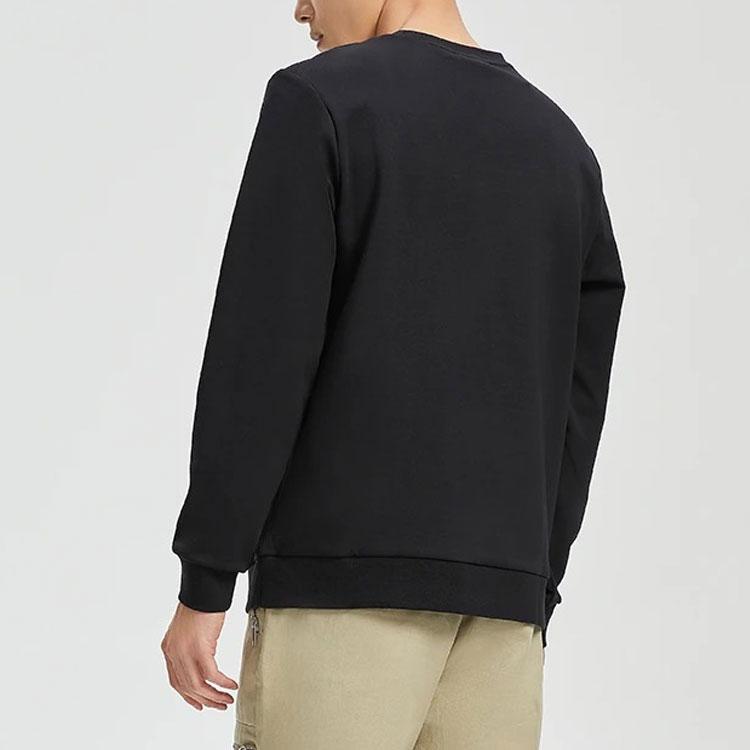 Li Ning Wade Series Letter Print Sports Hoodie Men Hoodies Black AWDR437-1