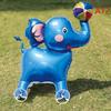 4D Cartoon Foil Balloons Elephant Stand Walking Balloon With Wheel For Kids Birthday Party Decoration Baby Shower
