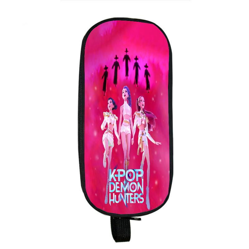 

Huntrix Girl Kpop Мультяшный Пенал Охотники на Демонов Студенты Зои Руми Мира Аниме Подставка для Ручек Подростки Саджа Мальчики Сумка для Карандашей 5