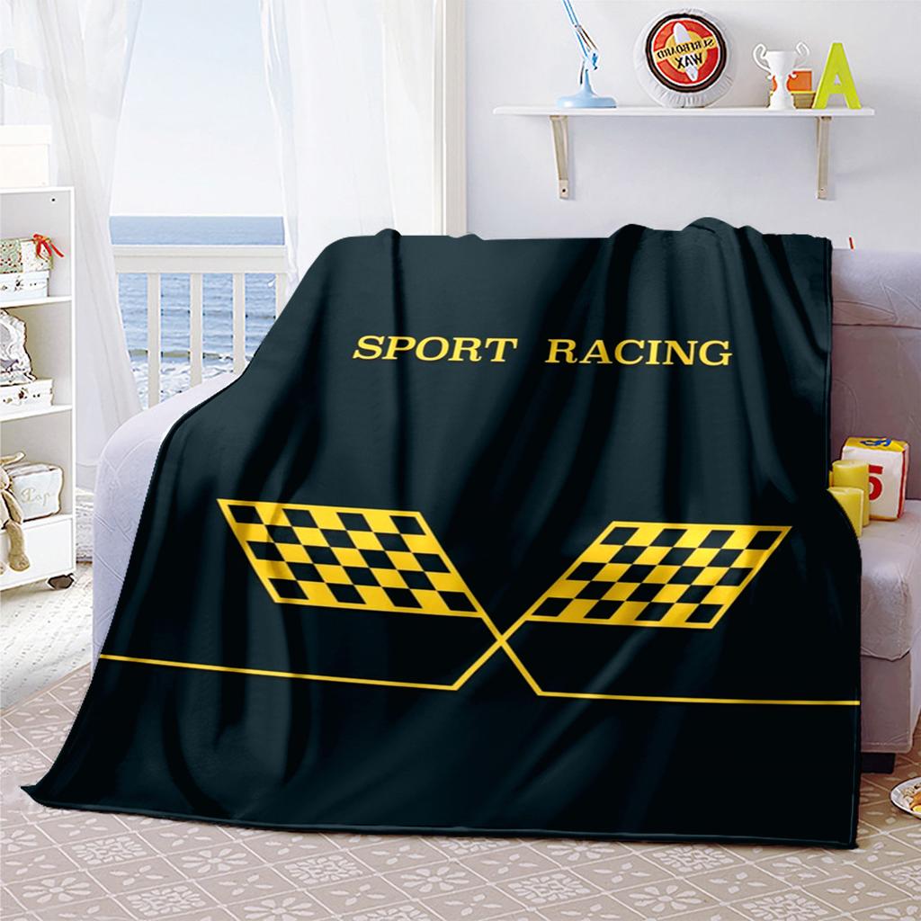 1PC racing Blanket Soft Comfortable All Seasons Suitable Sofa Office Travel Home Use Makes Great Gift