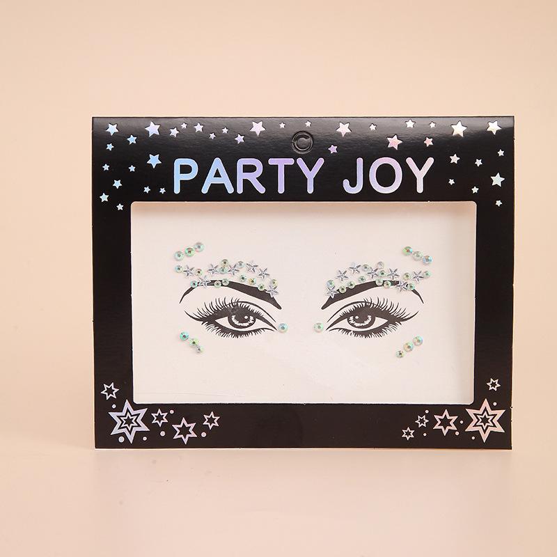 Pegatinas de Pedrería PARTYJOY: Gemas para Maquillaje de Rostro y Ojos para Festivales de Música