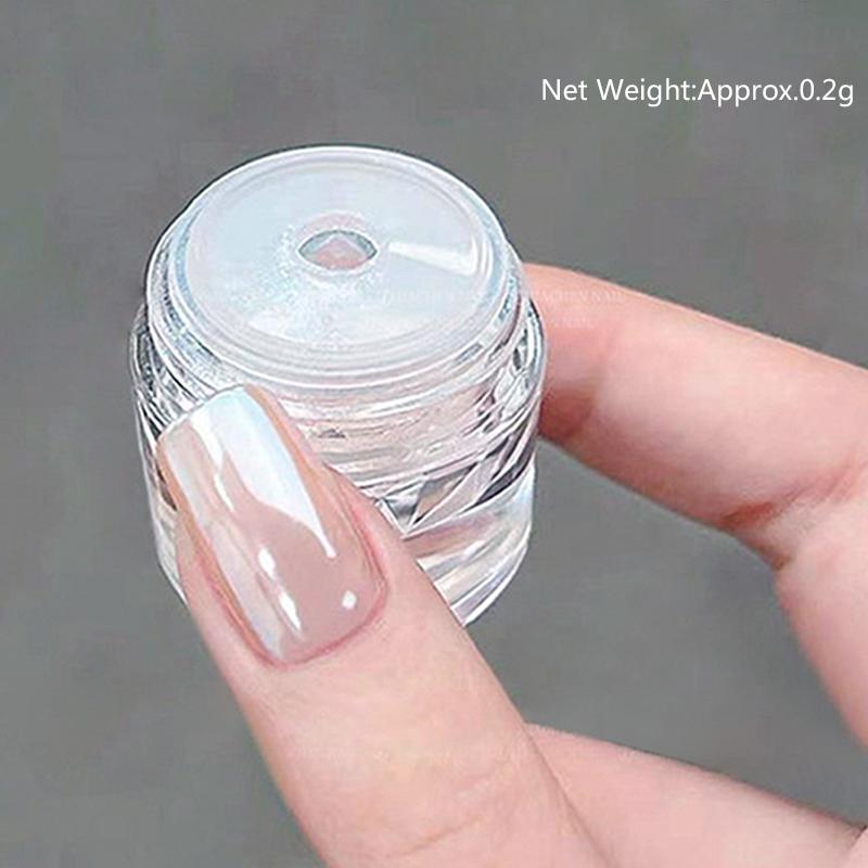 Silver Nail Glitter Powder Metallic Effect Pigment UV Gel Polish Flakes Dust Manicure Decoration Nails Accessories