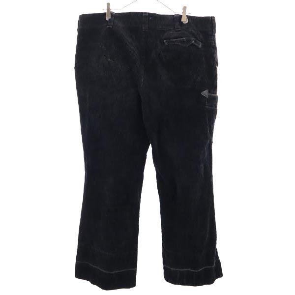 VINTAGE Black Corps Corduroy pants black Logger Pants Big Size Men's Used