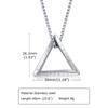 Nordic Triangle Pendant Necklaces for Men Boys,Waterproof Stainless Steel Pendant Necklaces with 50-70CM Box Chain,Stylish Gifts