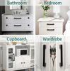 10pcs Cabinet Handles Wardrobe Door Pulls Kitchen Cupboard Pulls Drawer Knobs Aluminum Alloy Black Furniture Handle Hardware